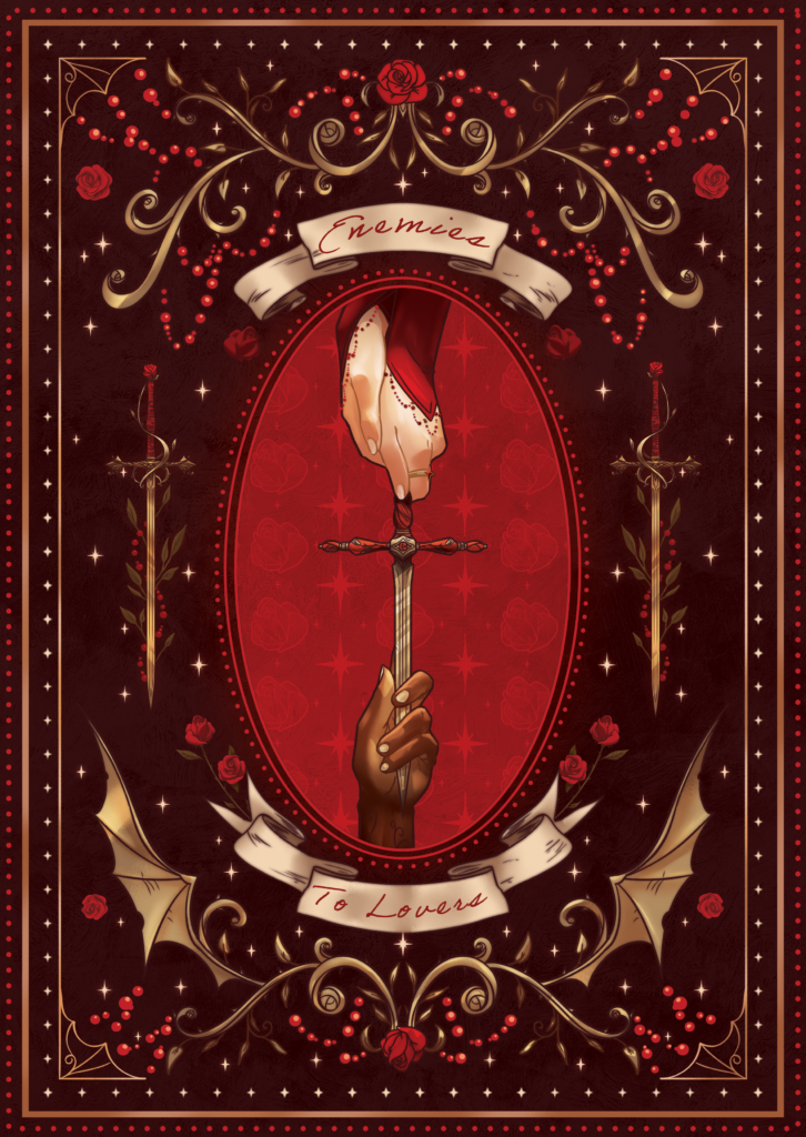 Collection Never Your Enemy (bookish romantasy, enemies to lovers trope ,for Art Licensing)